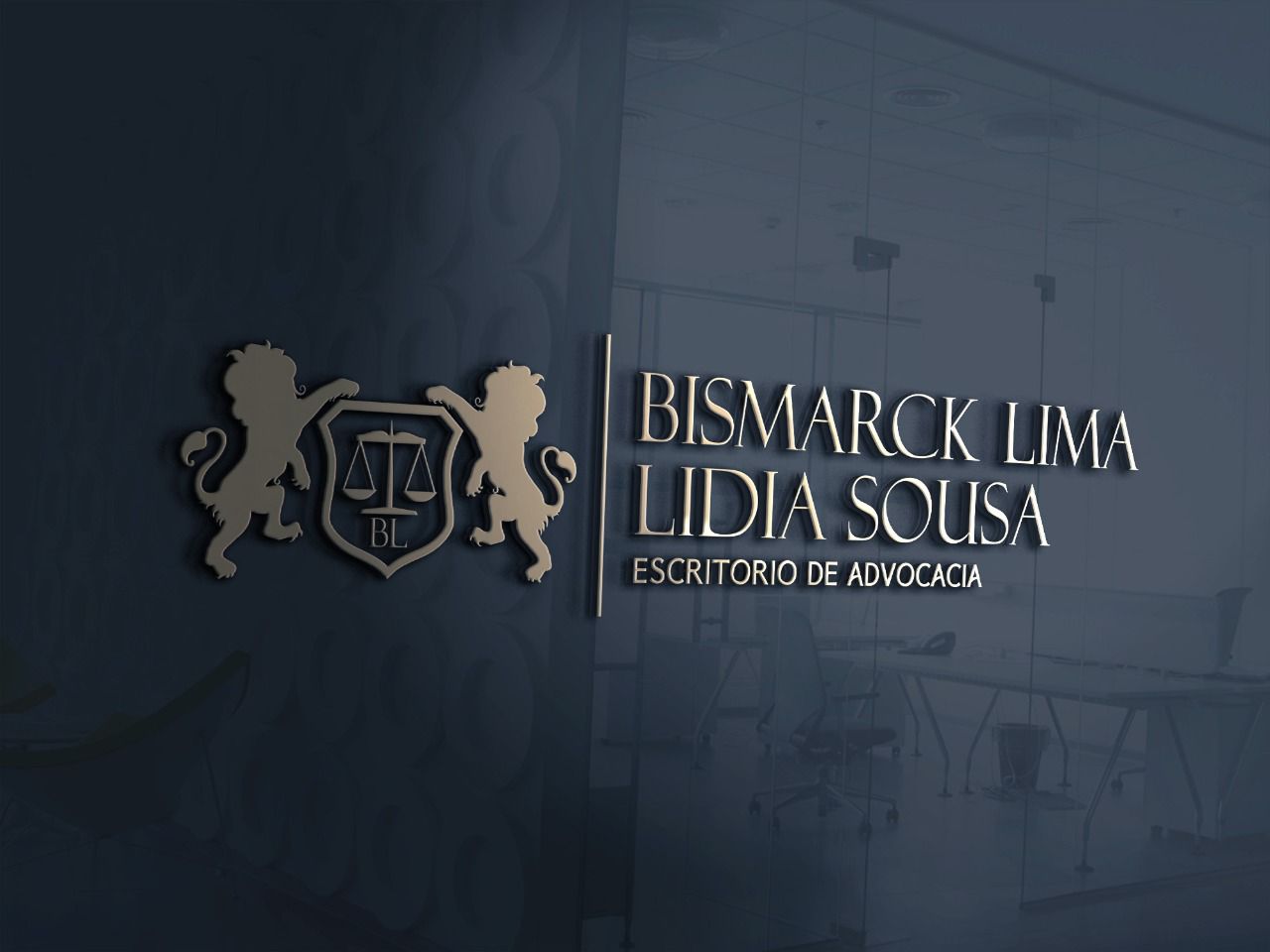 Escritório Bismarck Lima & Lidia Sousa - Placa Profissional